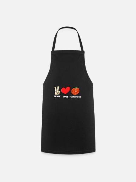 Lustiges Tomaten-Outfit - Kochschürze - Schwarz