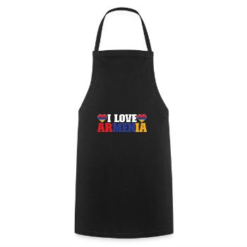 Armenian flag Armenia - Cooking Apron - black - Front - AI Model Male 185 dark (185cm)
