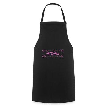 Geschenk für Aidan - Kochschürze - Schwarz - Vorne - AI Model Male 185 dark (185cm)