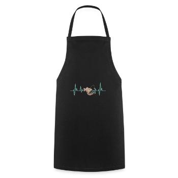 Poisson-grenouille Pêcheur en haute mer Pêcheur à la ligne - Tablier de cuisine - noir - Devant - AI Model Male 185 dark (185cm)
