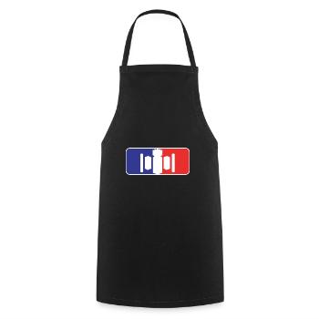 Kubb league kubb yard game player - Cooking Apron - black - Front - AI Model Male 185 dark (185cm)