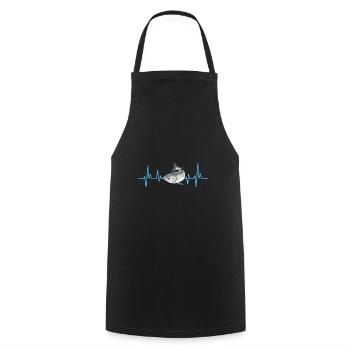 Salmon Fishing Salmon Angler - Cooking Apron - black - Front - AI Model Male 185 dark (185cm)