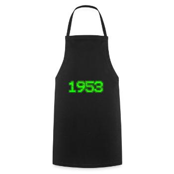 1953 - Cooking Apron - black - Front - AI Model Male 185 dark (185cm)