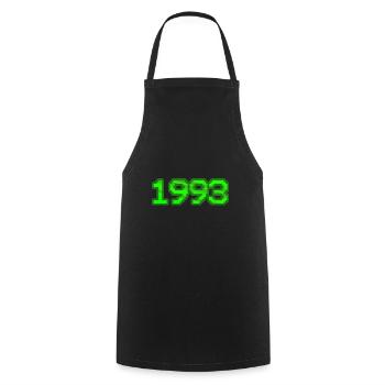 Nerd 1993 - Kochschürze - Schwarz - Vorne - AI Model Male 185 dark (185cm)