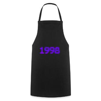 Computer 1998 - Kochschürze - Schwarz - Vorne - AI Model Male 185 dark (185cm)
