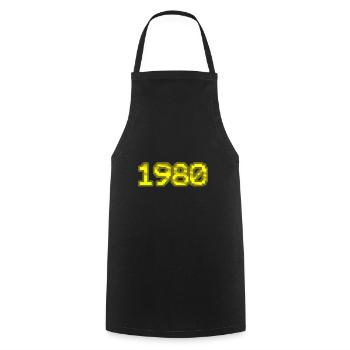 Nerd 1980 - Cooking Apron - black - Front - AI Model Male 185 dark (185cm)