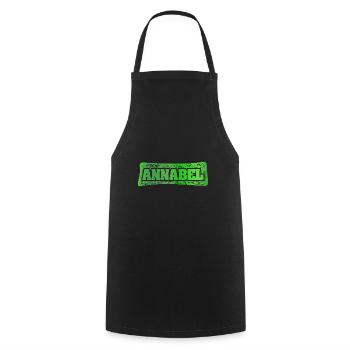 Annabel as a first name - Cooking Apron - black - Front - AI Model Male 185 dark (185cm)