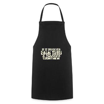 Beach Football Sayings - Cooking Apron - black - Front - AI Model Male 185 dark (185cm)
