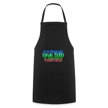 Beach Football Sayings - Cooking Apron - black - Front - AI Model Male 185 dark (185cm)