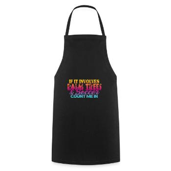 Beach Football Sayings - Cooking Apron - black - Front - AI Model Male 185 dark (185cm)