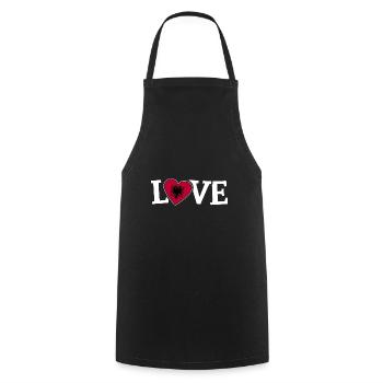 Albanian Flag Albanian Eagle Shqiponja - Cooking Apron - black - Front - AI Model Male 185 dark (185cm)