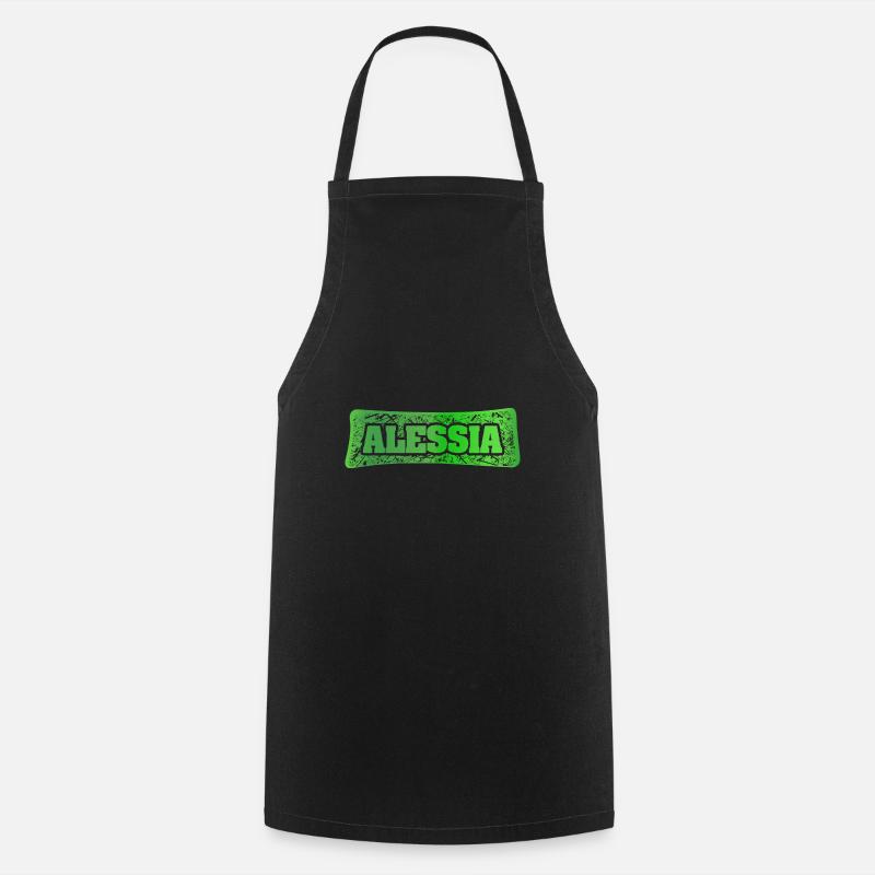 First name Alessia - Cooking Apron - black