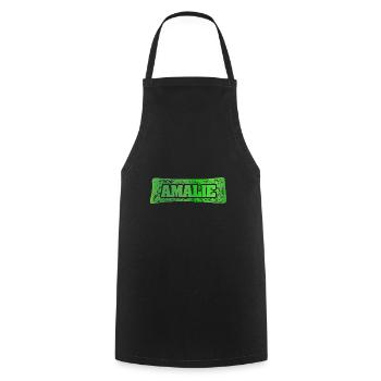 Amalie as a first name - Cooking Apron - black - Front - AI Model Male 185 dark (185cm)