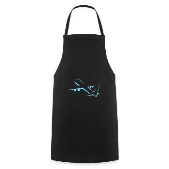 Avion - Tablier de cuisine - noir - Devant - AI Model Male 185 dark (185cm)
