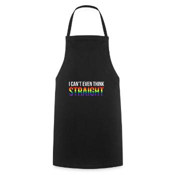 Straight Regenbogen LGBTQ Spruch CSD Gender - Kochschürze - Schwarz - Vorne - AI Model Male 185 dark (185cm)