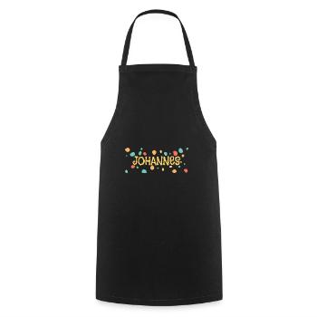 Johannes - Tablier de cuisine - noir - Devant - AI Model Male 185 dark (185cm)