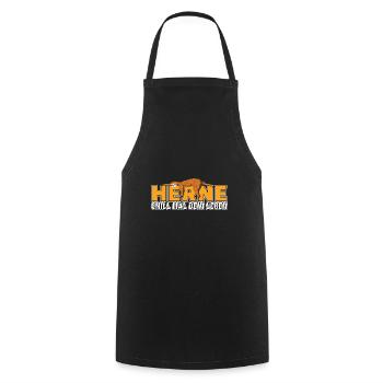 Herne chill mal dein Leben Faultier Heimat - Kochschürze - Schwarz - Vorne - AI Model Male 185 dark (185cm)