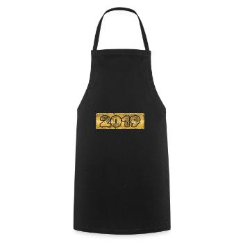 Year: 2019 - Cooking Apron - black - Front - AI Model Male 185 dark (185cm)