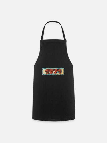 Année 1971 - Tablier de cuisine - noir