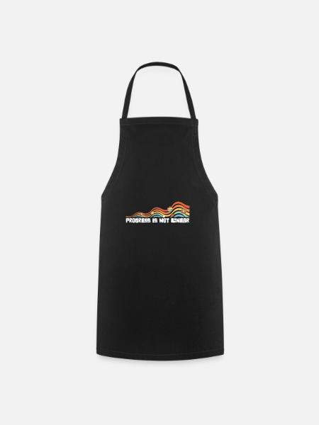 Progress Is Not Linear Sped Teacher - Cooking Apron - black