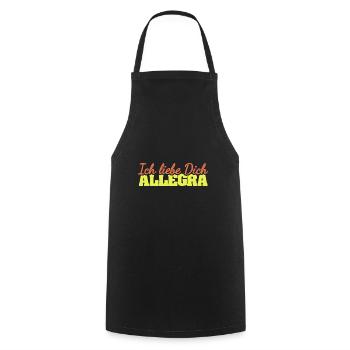 Geschenk für Allegra - Kochschürze - Schwarz - Vorne - AI Model Male 185 dark (185cm)