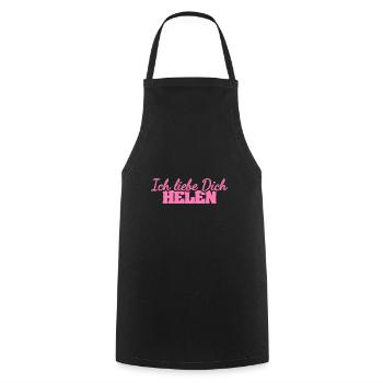 Geschenk für Helen - Kochschürze - Schwarz - Vorne - AI Model Male 185 dark (185cm)