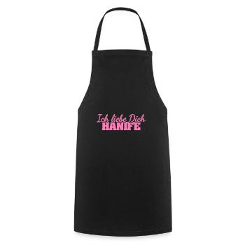 Hanife as love - Cooking Apron - black - Front - AI Model Male 185 dark (185cm)