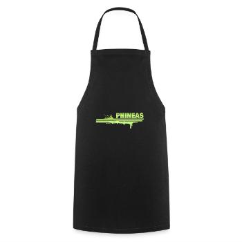 Phineas als Farbklecks - Kochschürze - Schwarz - Vorne - AI Model Male 185 dark (185cm)