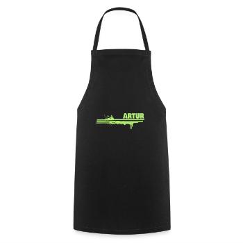 Gift for Artur - Cooking Apron - black - Front - AI Model Male 185 dark (185cm)