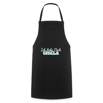 Geschenk für Gisela - Kochschürze - Schwarz - Vorne - AI Model Male 185 dark (185cm)
