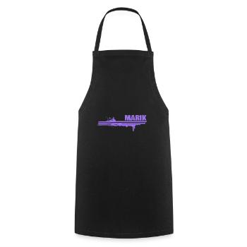 Geschenk für Marik - Kochschürze - Schwarz - Vorne - AI Model Male 185 dark (185cm)