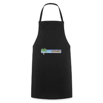 Cadeau pour l’Italie - Tablier de cuisine - noir - Devant - AI Model Male 185 dark (185cm)