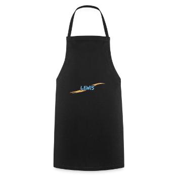 Geschenk für Lewis - Kochschürze - Schwarz - Vorne - AI Model Male 185 dark (185cm)