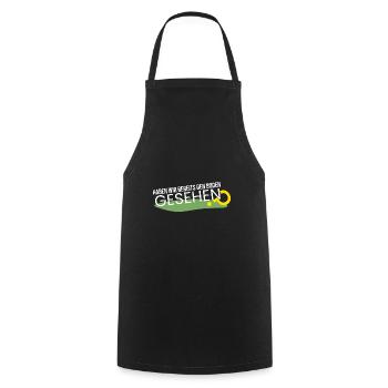 bereits den Boden gesehen? - Kochschürze - Schwarz - Vorne - AI Model Male 185 dark (185cm)