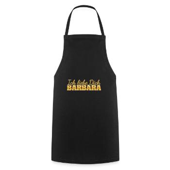 Spruch Barbara - Kochschürze - Schwarz - Vorne - AI Model Male 185 dark (185cm)