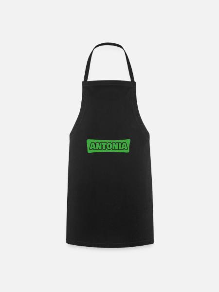 Geschenk für Antonia - Kochschürze - Schwarz