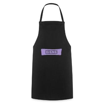 Prénom Abeille - Tablier de cuisine - noir - Devant - AI Model Male 185 dark (185cm)