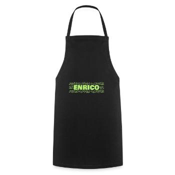 Geschenk für Enrico - Kochschürze - Schwarz - Vorne - AI Model Male 185 dark (185cm)