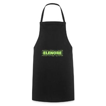 First name Elenore - Cooking Apron - black - Front - AI Model Male 185 dark (185cm)