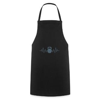 Kettlebell Workout Entraînement de fitness - Tablier de cuisine - noir - Devant - AI Model Male 185 dark (185cm)