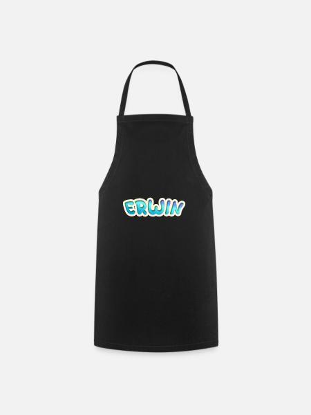Geschenk für Erwin - Kochschürze - Schwarz
