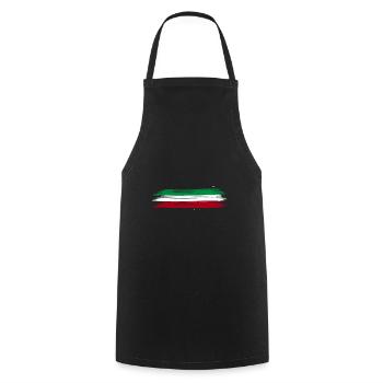 Italy flag - Cooking Apron - black - Front - AI Model Male 185 dark (185cm)