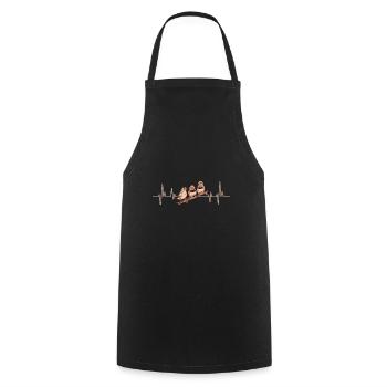 Zebra Finches Bird Zebra Finch - Cooking Apron - black - Front - AI Model Male 185 dark (185cm)
