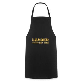 1982 - Cooking Apron - black - Front - AI Model Male 185 dark (185cm)