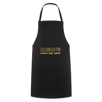 Sarcasm 2019 - Cooking Apron - black - Front - AI Model Male 185 dark (185cm)