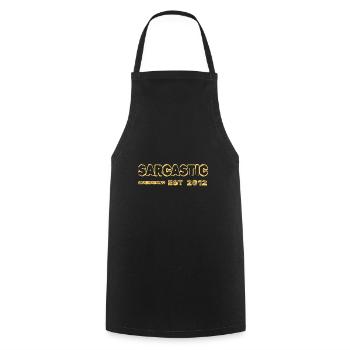 Sarcastic 2012 - Cooking Apron - black - Front - AI Model Male 185 dark (185cm)