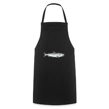 Salmon Fishing Salmon Angler - Cooking Apron - black - Front - AI Model Male 185 dark (185cm)