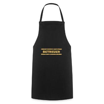 Geschenk für Betreuer - Kochschürze - Schwarz - Vorne - AI Model Male 185 dark (185cm)