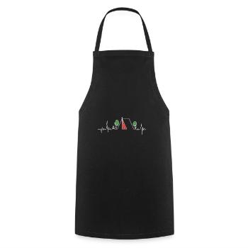 Camping camper tent vacation gift - Cooking Apron - black - Front - AI Model Male 185 dark (185cm)