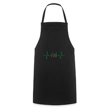 Candlesticks lifeline heartbeat day trader - Tablier de cuisine - noir - Devant - AI Model Male 185 dark (185cm)